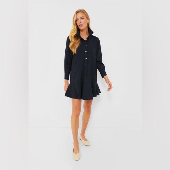 TUCKERNUCK Navy Crepe Callahan Shirt Dress